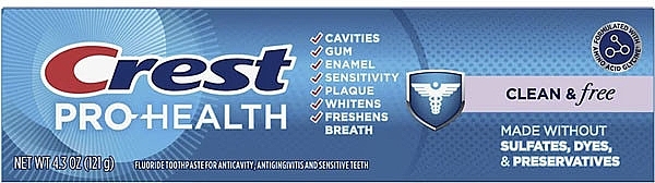 Зубна паста - Crest Pro-Health Clean & Free Toothpaste — фото N2