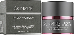 Денний зволожуючий антивіковий крем з фактором захисту SPF 15 - Mades Cosmetics Skinniks Hydro Protector Anti-ageing Day Cream — фото N2
