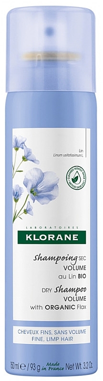 Сухой шампунь с органическим льном для тонких волос - Klorane Volume Fine Hair With Organic Flax  — фото N1