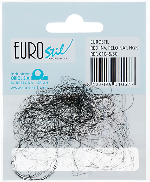 Сеточка для волос черная, 01045/50 - Eurostil — фото N2