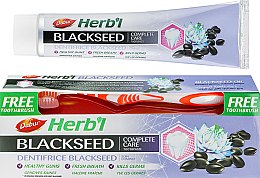 Духи, Парфюмерия, косметика Набор "Черный тмин", оранжевый - Dabur Herb`l (toothbrush/1шт + toothpaste/150g)