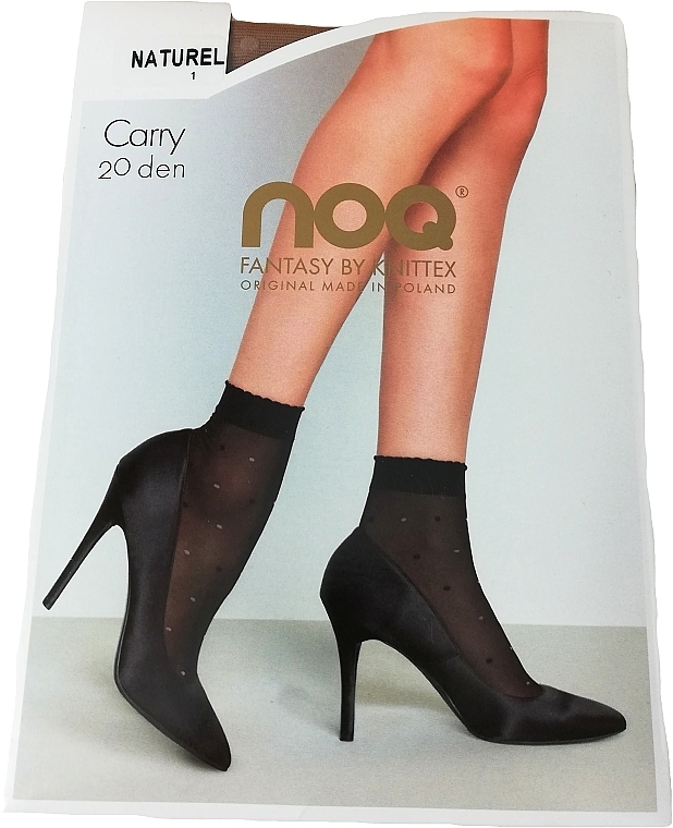 Шкарпетки жіночі з малюнком, "Carry", 20 Den, naturel - Knittex — фото N3