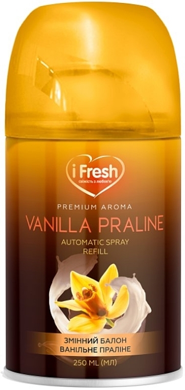 Змінний балон для автоматичного освіжувача "Ванільне праліне" - IFresh Premium Aroma Vanilla Praline Automatic Spray Refill — фото N1