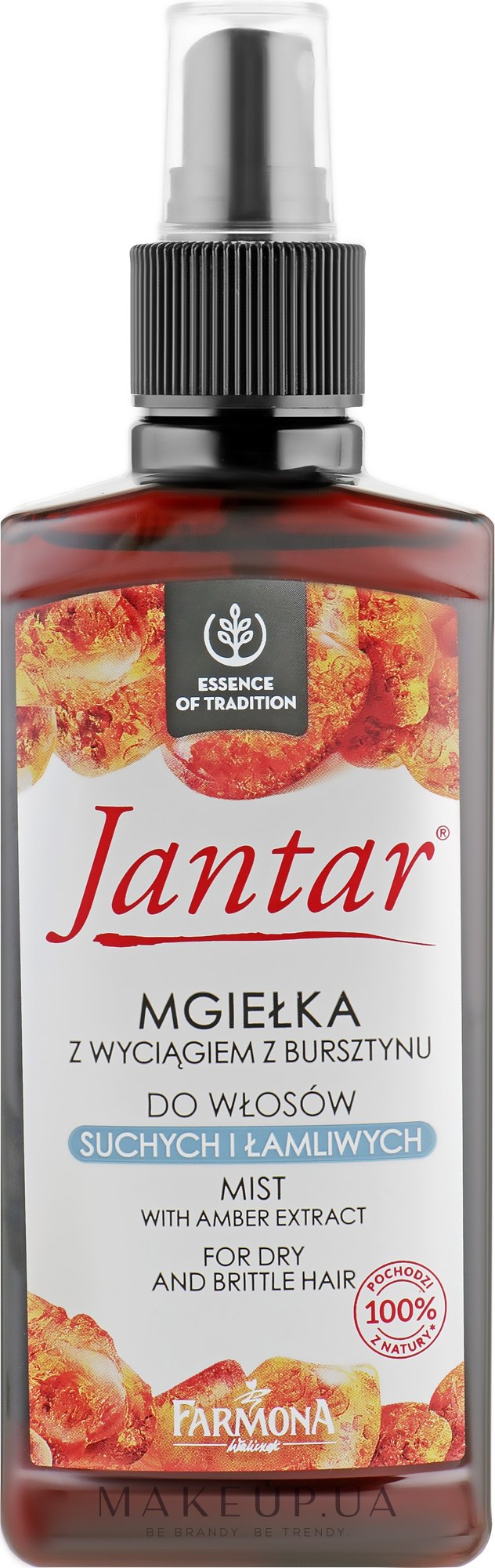 Мист-спрей с янтарным экстрактом для сухих и ломких волос - Farmona Jantar Mist For Dry And Brittle Hair — фото 200ml