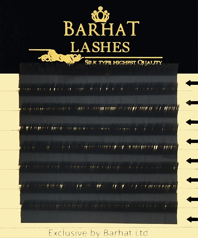 Накладные ресницы L 0.07 мм (10 мм), 8 линий - Barhat Lashes Mini — фото N1
