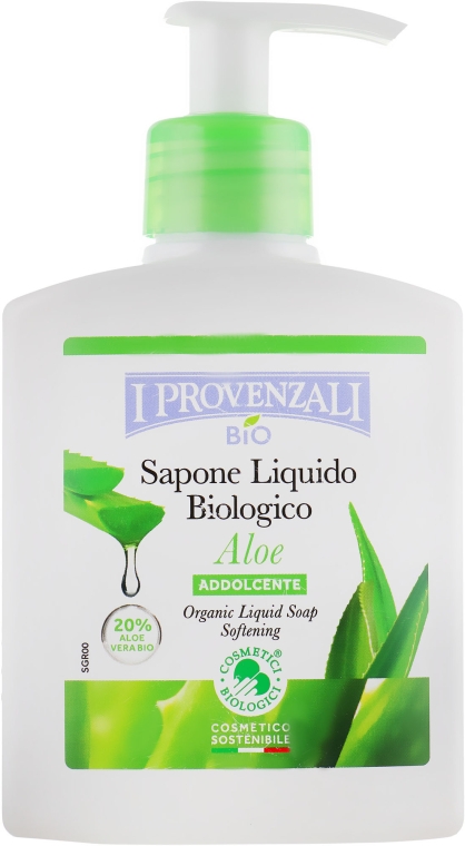 Рідке мило, пом'якшувальне - I Provenzali Aloe Organic Liquid Soap Softening — фото N1