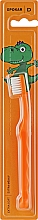 Духи, Парфюмерия, косметика Зубная щетка "D", детская от 0 до 6 лет, экстрамягкая, оранжево-белая - Spokar Dot