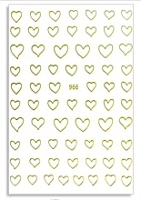 Наклейки для ногтей самоклеящиеся, золотые сердца - Deni Carte  — фото N1