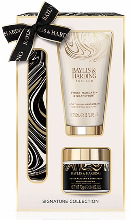 Набор - Baylis & Harding Sweet Mandarin & Grapefruit Luxury Manicure Gift Set (h/cr/50ml + h/salt/70g + nail/file) — фото N1