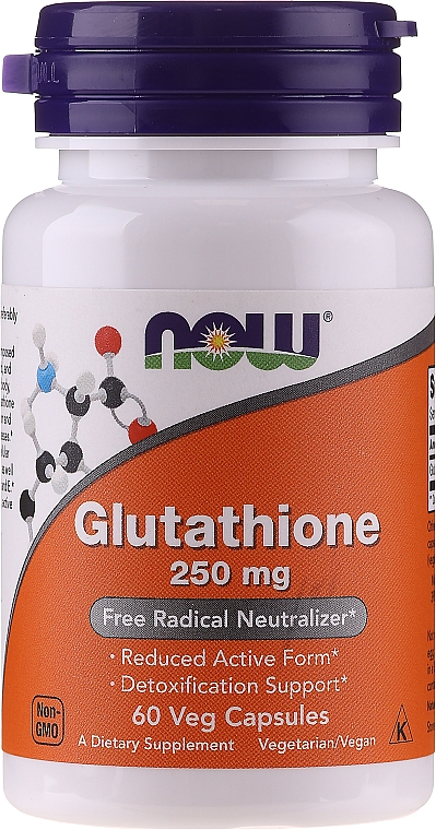 Капсулы "Глутатион", 250 мг - Now Foods Glutathione — фото N1