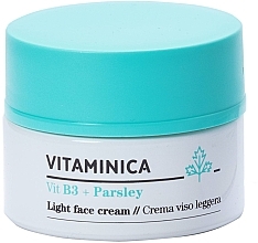 Духи, Парфюмерия, косметика Легкий крем для лица - Bioearth Vitaminica Vit B3 + Parsley Light Face Cream (пробник)