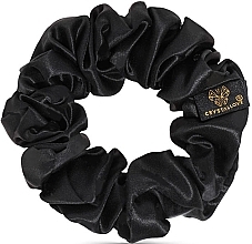 Шелковая резинка для волос, черная - Crystallove — фото N3