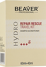 Парфумерія, косметика Дорожній набір "Інтенсивне відновлення" - Beaver Professional Repair Rescue Travel Kit (shm/60ml + cond/40ml)