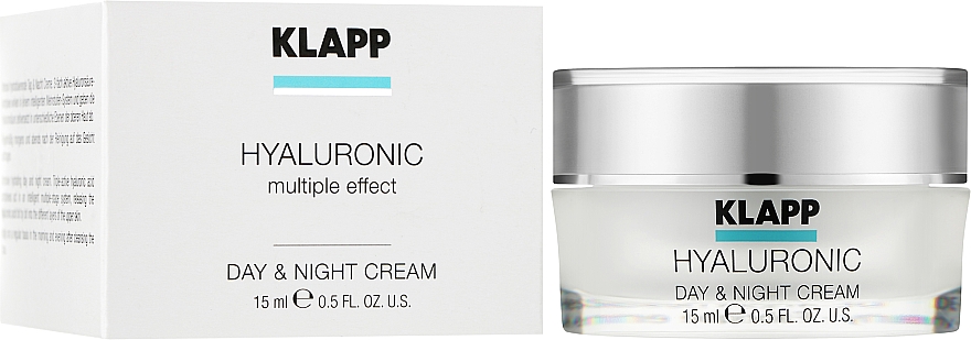 Крем "Гіалуронік" для денного й нічного застосування - Klapp Hyaluronic Day & Night Cream (міні) — фото N2