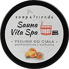 Сольовий скраб для тіла "Апельсин і куркума" - Soap&Friends Sauna Vita Spa — фото N1