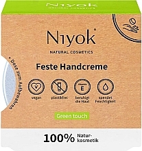 Твердий крем для рук "Зелений дотик" - Niyok Solid Hand Cream Green Touch — фото N1