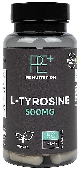 Пищевая добавка "L-тирозин", 500 мг - Holland & Barrett PE Nutrition L-Tyrosine 500mg — фото N1