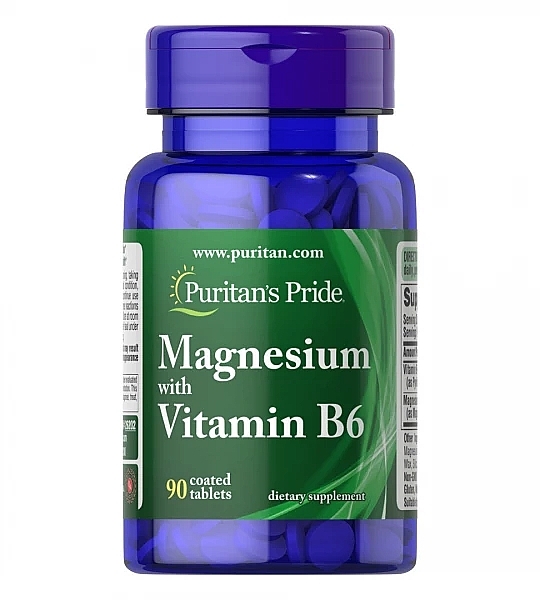 Диетическая добавка "Магний и B6" - Puritan's Pride Magnesium with Vitamin B6 — фото N1