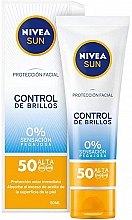 Духи, Парфюмерия, косметика Крем для лица с матирующим эффектом SPF50 - NIVEA Sun UV Face Shine Control Cream SPF50