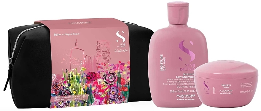 Набор - Alfaparf Semi di Lino Moisture Holiday Set (shmp/250ml + mask/200ml) — фото N1