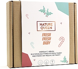 Парфумерія, косметика Набір - Nature Queen Fresh Fresh Baby (hydrolat/100ml + cl/foam/175ml + f/scrub/75ml)