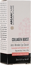 Парфумерія, косметика Сироватка від зморщок для контуру очей - Arganicare Collagen Boost Anti Wrinkle Eye Serum