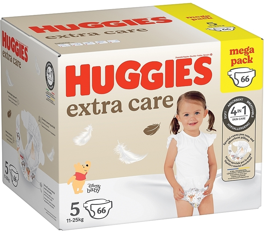 Підгузники Extra Care, розмір 5 (11-25 кг), 66 шт. - Huggies — фото N8