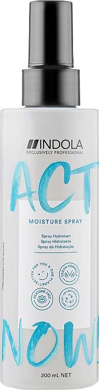 Спрей для волосся зволожувальний з екстрактом алое вера - Indola Act Now! Moisture Spray — фото N1