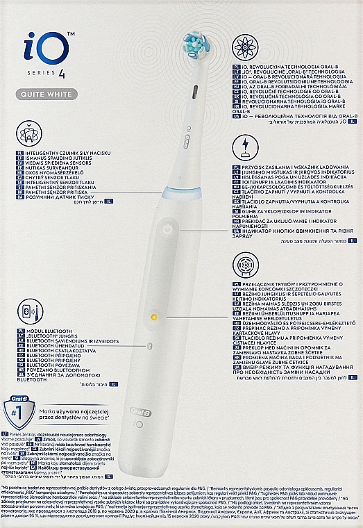 Електрична акумуляторна зубна щітка, біла - Oral-B iO Series 4 — фото N13