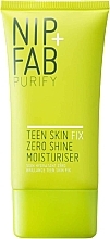 Зволожувальний матувальний крем для комбінованої та жирної шкіри - Nip + Fab Teen Skin Fix Zero Shine Moisturiser — фото N1