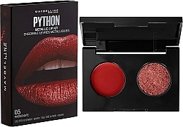 Парфумерія, косметика Набір - Maybelline Python  Metallic Lip Kit (lip/powder/12g + lip/balm/15g)