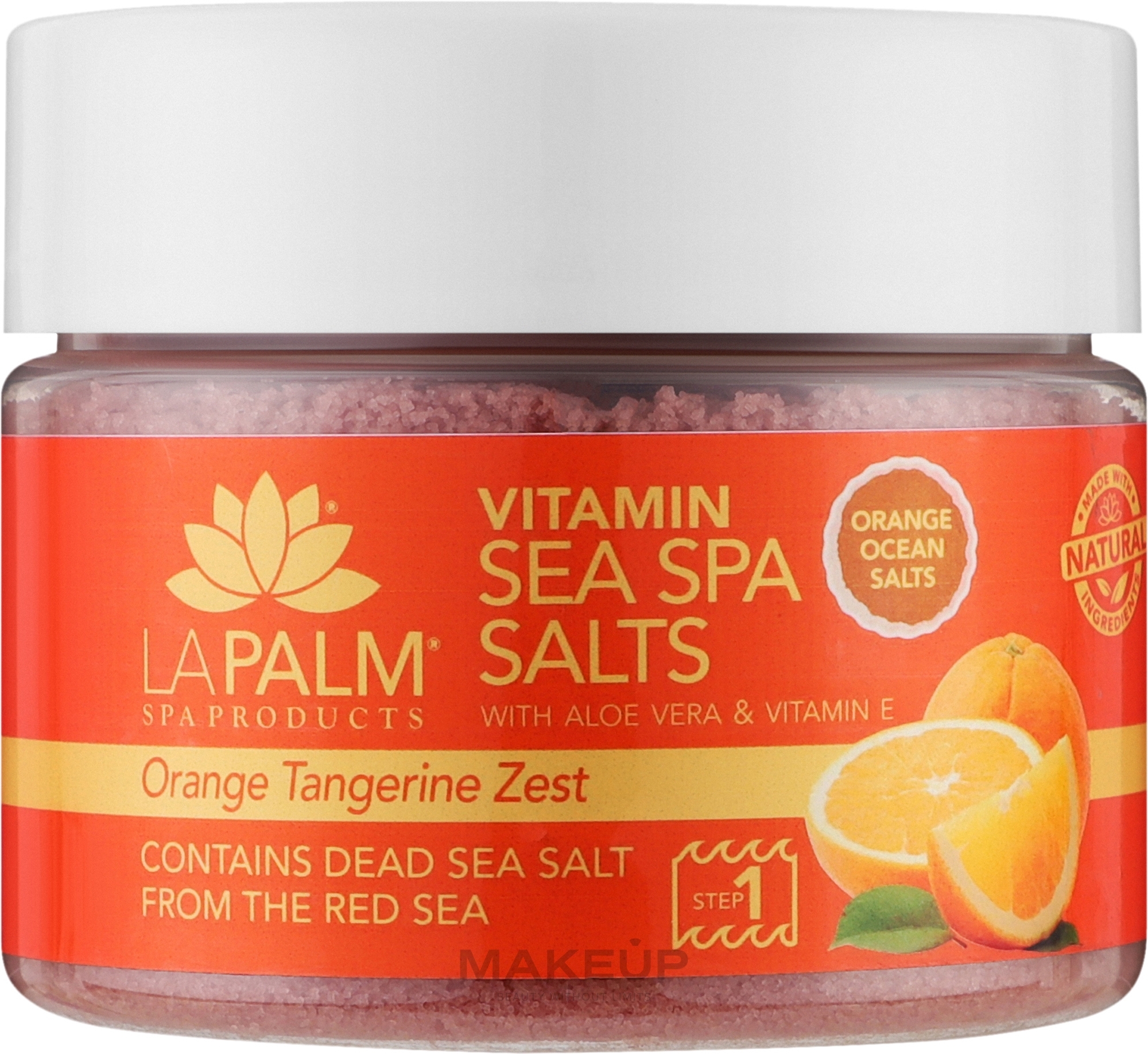 Соль для рук и ног с морскими минералами "Цедра апельсина и мандарина" - La Palm Sea Spa Orange Tangerine Zest — фото 355ml