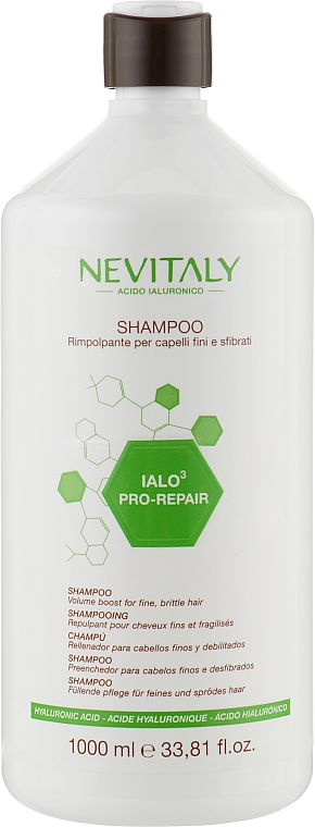Шампунь укрепляющий для тонких волос с гиалуроновой кислотой - Nevitaly Ialo3 Pro-Repair Shampoo — фото N3
