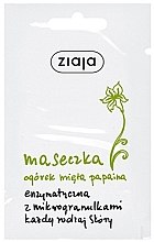 Парфумерія, косметика Маска для обличчя  - Ziaja Cucumber and Mint Enzymatic Mask With Granule