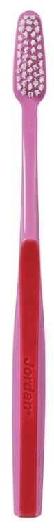 Зубная щетка с жесткой щетиной "Классик", розовая - Jordan Classic Hard Toothbrush — фото N3