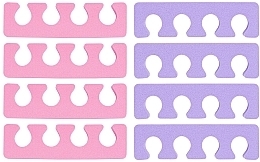 Роздільники для пальців, рожеві + фіолетові - Brushworks Toe Separators — фото N2