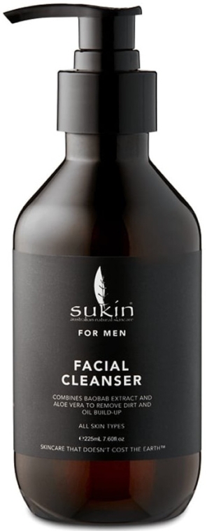Чоловічий гель для вмивання - Sukin For Men Facial Cleanser — фото N1