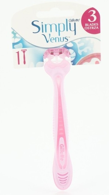 Одноразовый станок для бритья, 1шт - Gillette Simply Venus 3 — фото N1