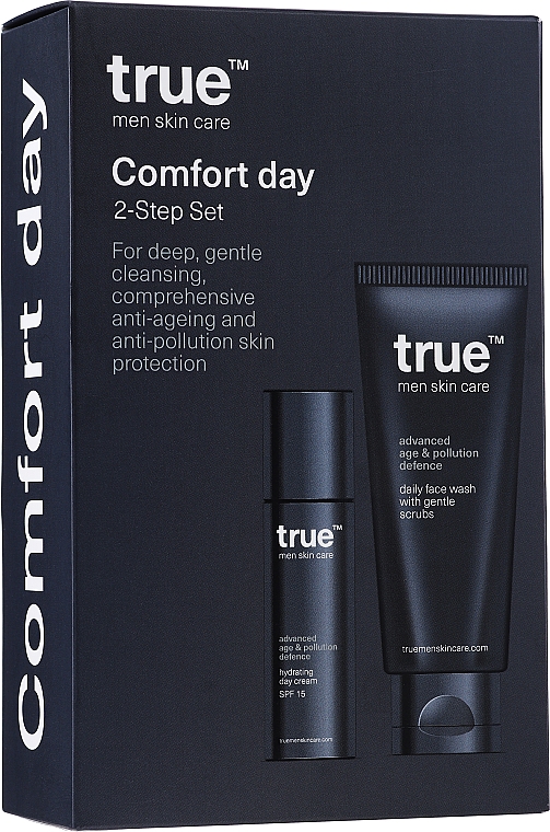 Набір   - True Men Skin Care Advanced Age & Pollution Defence (f/cr/50ml + f/gel/200ml) — фото N1