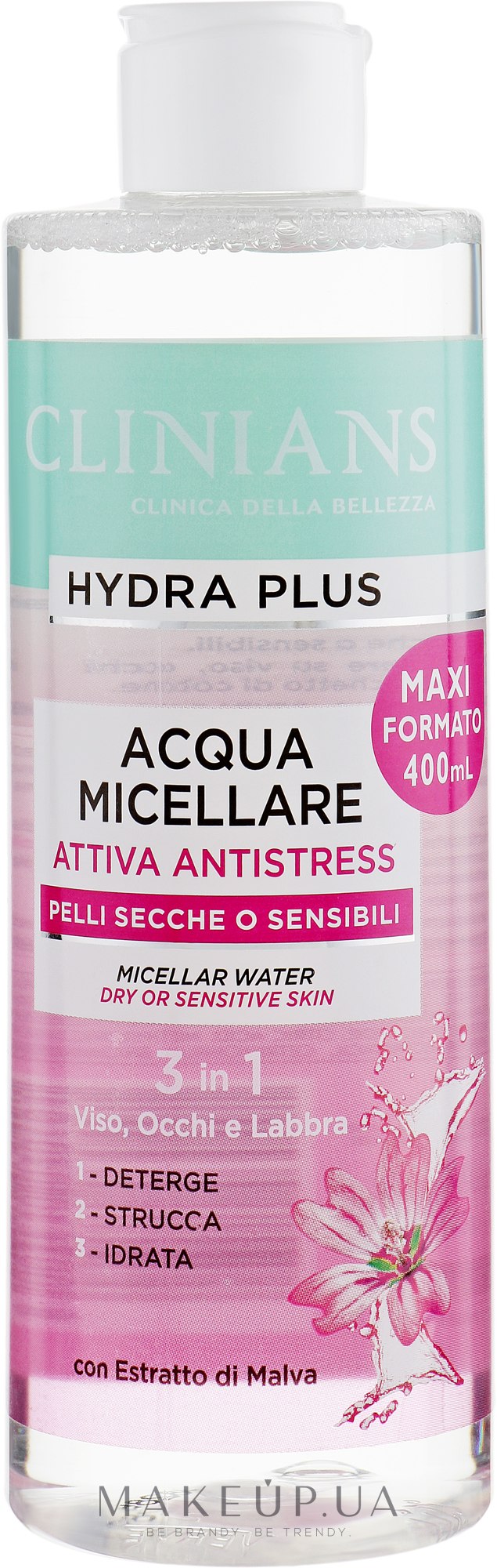 Мицеллярная вода - Clinians Hydra Plus Attiva Antistress — фото 400ml