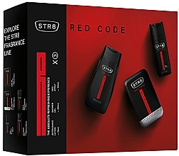 STR8 Red Code - Набор (ash/lot/50ml + deo/spray/150ml + sh/gel/250ml) — фото N1