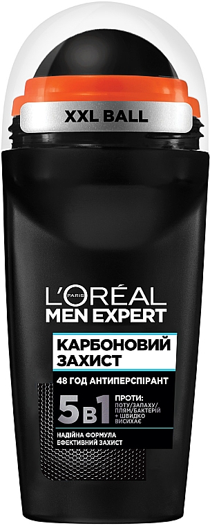 Шариковый дезодорант "Карбоновая защита" - L'Oréal Paris Men Expert — фото N1