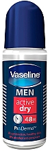 Духи, Парфюмерия, косметика Дезодорант - Vaseline Men Active Dry 48H Roll-On Deodorant