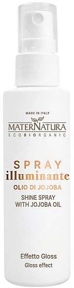 Спрей для блиску волосся з олією жожоба - MaterNatura Shine-Enhancing Spray with Jojoba Oil — фото N1
