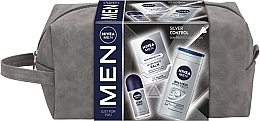 Набір - NIVEA Men Silver Control Skin Protect Collection (aft/sh/balm/100ml + deo/50ml + sh/gel/250ml) — фото N1