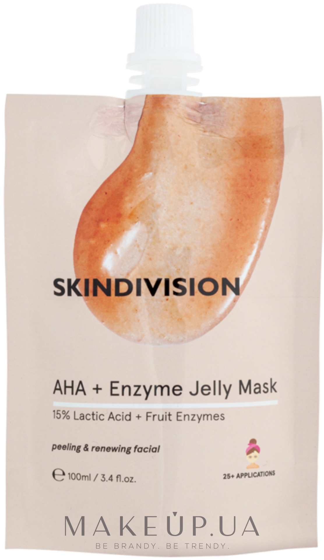 Відлущувальна гелева маска - SkinDivision AHA + Enzyme Jelly Mask — фото 100ml