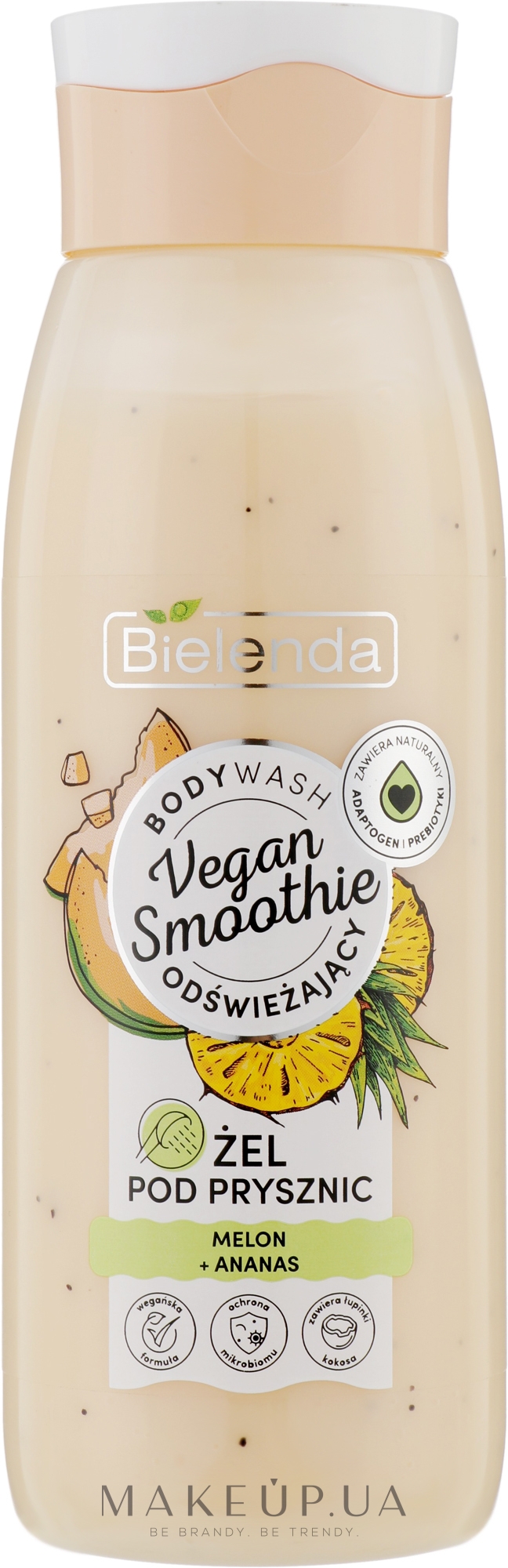 Освежающий гель для душа "Дыня + ананас" - Bielenda Vegan Smoothie Shower Gel — фото 400g