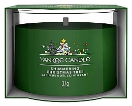 Ароматична мінісвічка в склянці - Yankee Candle Shimmering Christmas Tree — фото N1