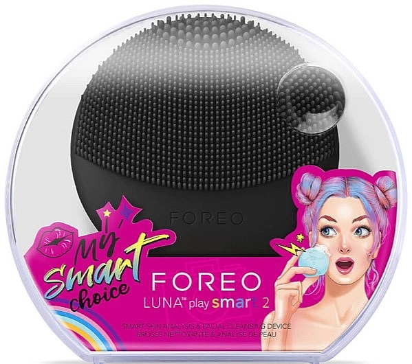 Очищающая насадка-щетка и массажер для лица - Foreo Luna Play Smart 2 Midnight Magic — фото N2