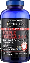 Парфумерія, косметика Омега-3-6-9, у капсулах - Puritan's Pride Maximum Strength Triple Omega 3-6-9 Fish, Flax & Borage Oils